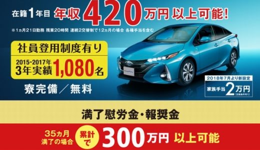 トヨタ期間工の求人情報
